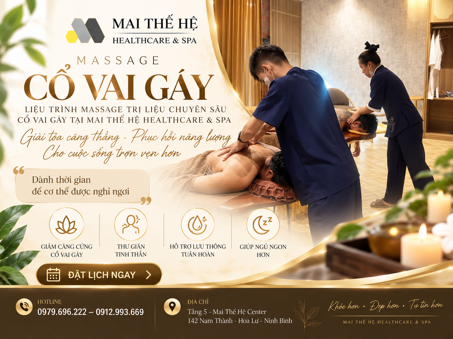 Massage Cổ Vai Gáy – LIỆU TRÌNH MASSAGE TRỊ LIỆU CHUYÊN SÂU CỔ VAI GÁY TẠỊ MAI THẾ HỆ HEALTHCARE & SPA