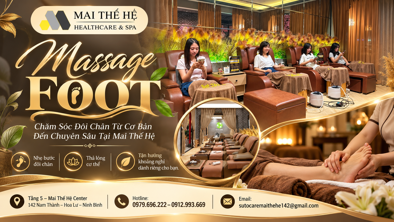 Massage Foot – Chăm Sóc Đôi Chân Từ Cơ Bản Đến Chuyên Sâu Tại Mai Thế Hệ Healthcare & Spa