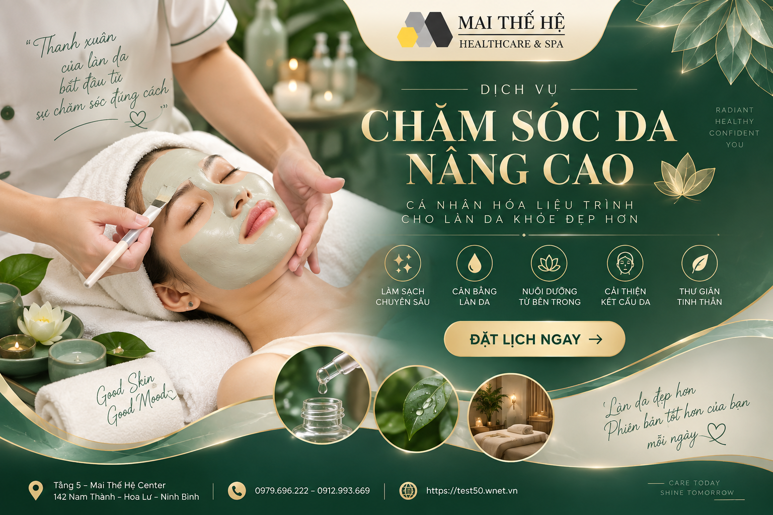 Chăm Sóc Da Nâng Cao Tại Ninh Bình – Cá Nhân Hóa Trải Nghiệm Cho Làn Da Tại Mai Thế Hệ Healthcare & Spa