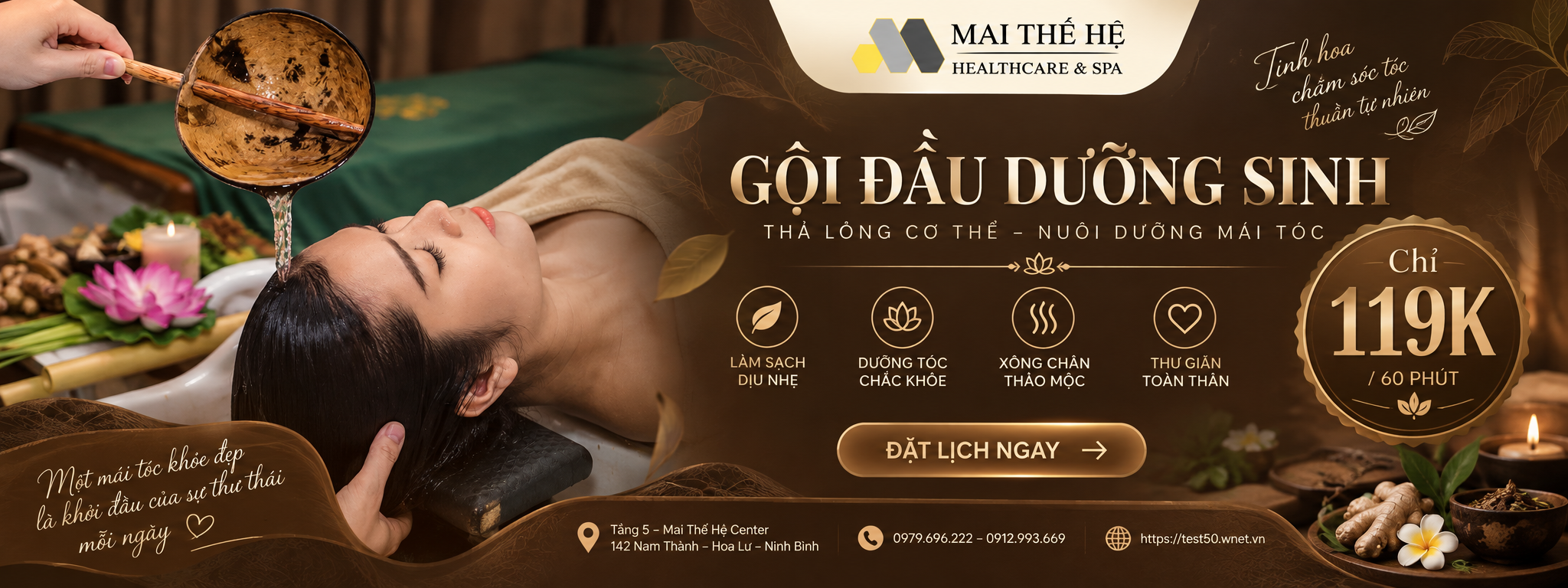 Gội Đầu Dưỡng Sinh – Thư Giãn Da Đầu, Chăm Sóc Mái Tóc Tại Mai Thế Hệ Healthcare & Spa