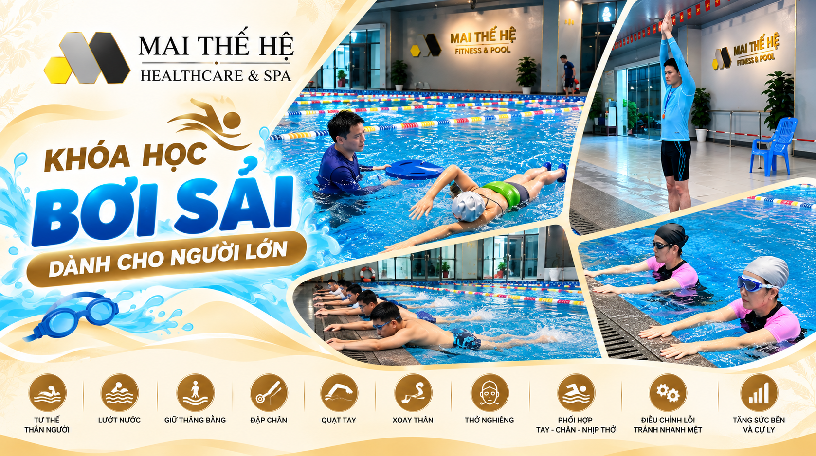 Khóa Học Bơi Sải Dành Cho Người Lớn